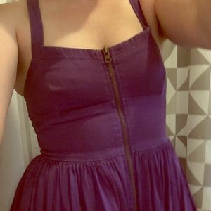 Purple zip front tutu dress