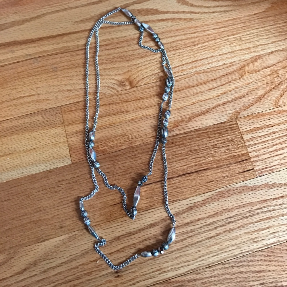 Long chain necklace/earrings set