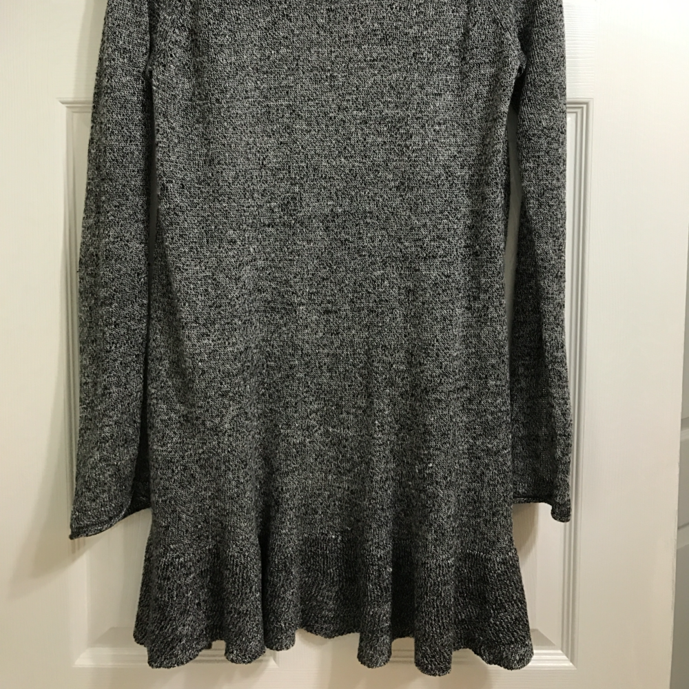 Free People Ruffle Hem Sweater Dress - size XS