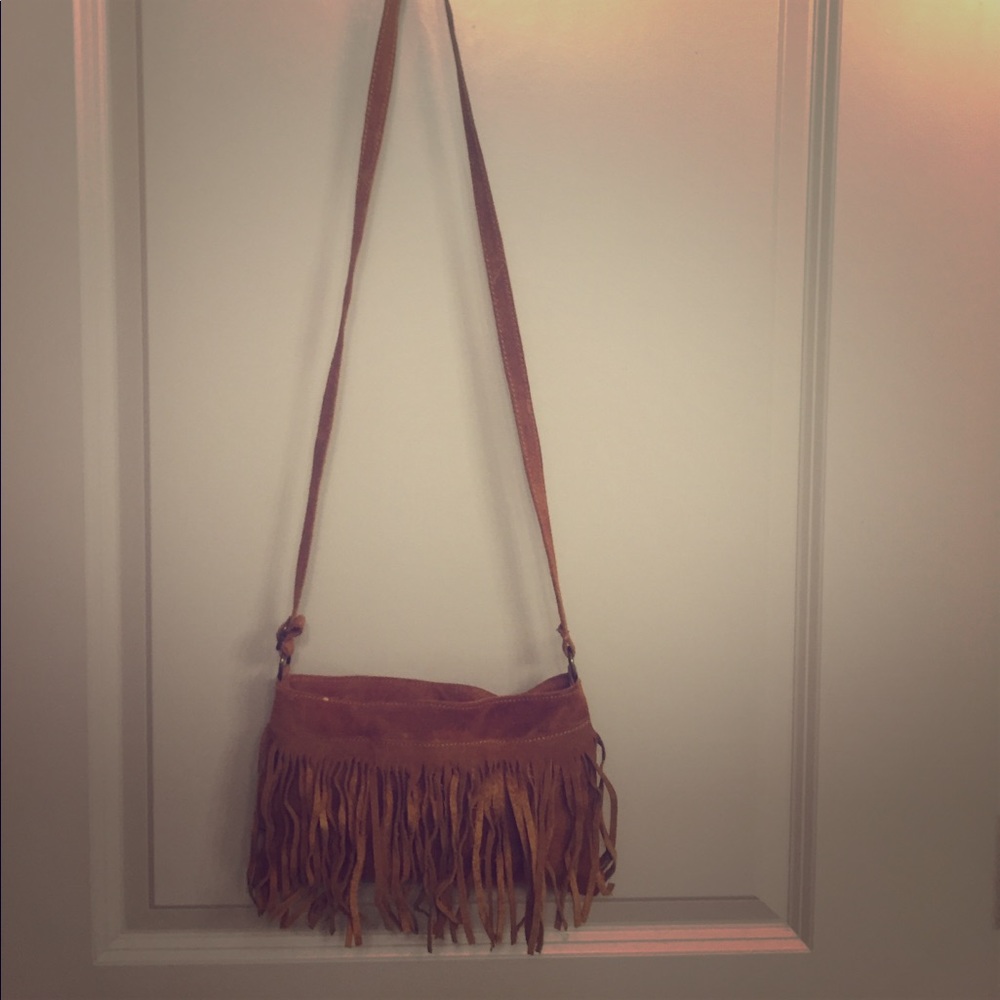 Brown fringe brandy Melville bag