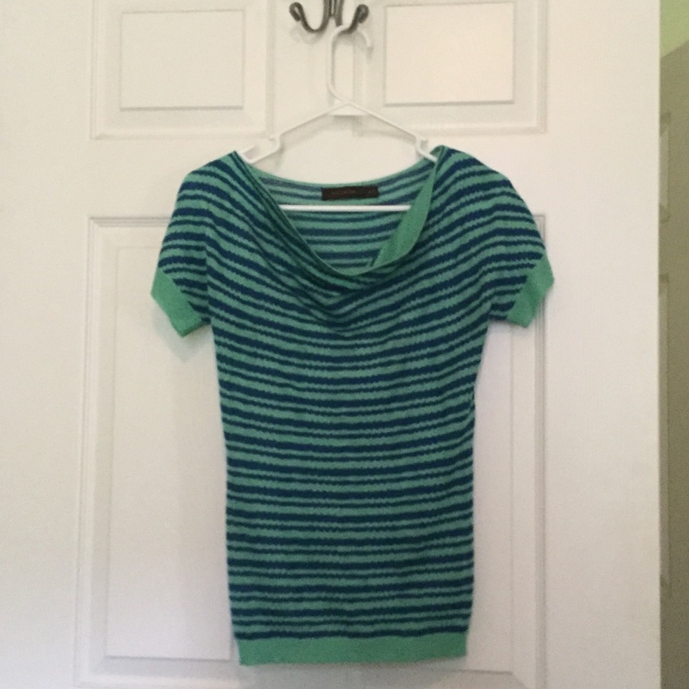 XS - teal/blue top from The Limited