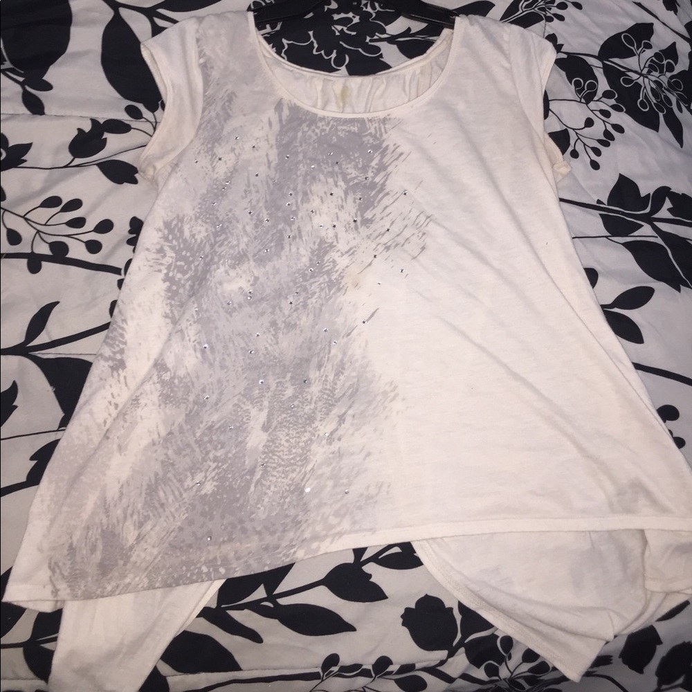 Jessica Simpson patterned off-white top