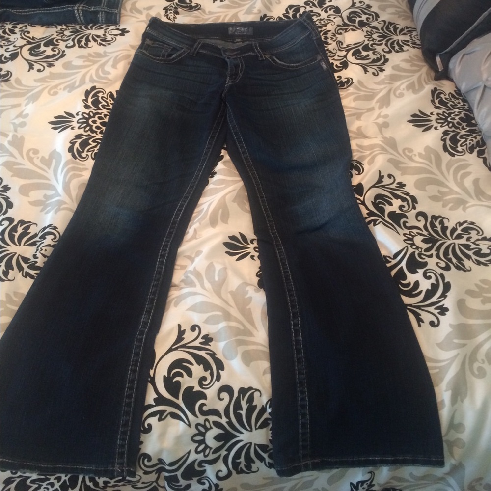 Very dark excellent condition silver jeans