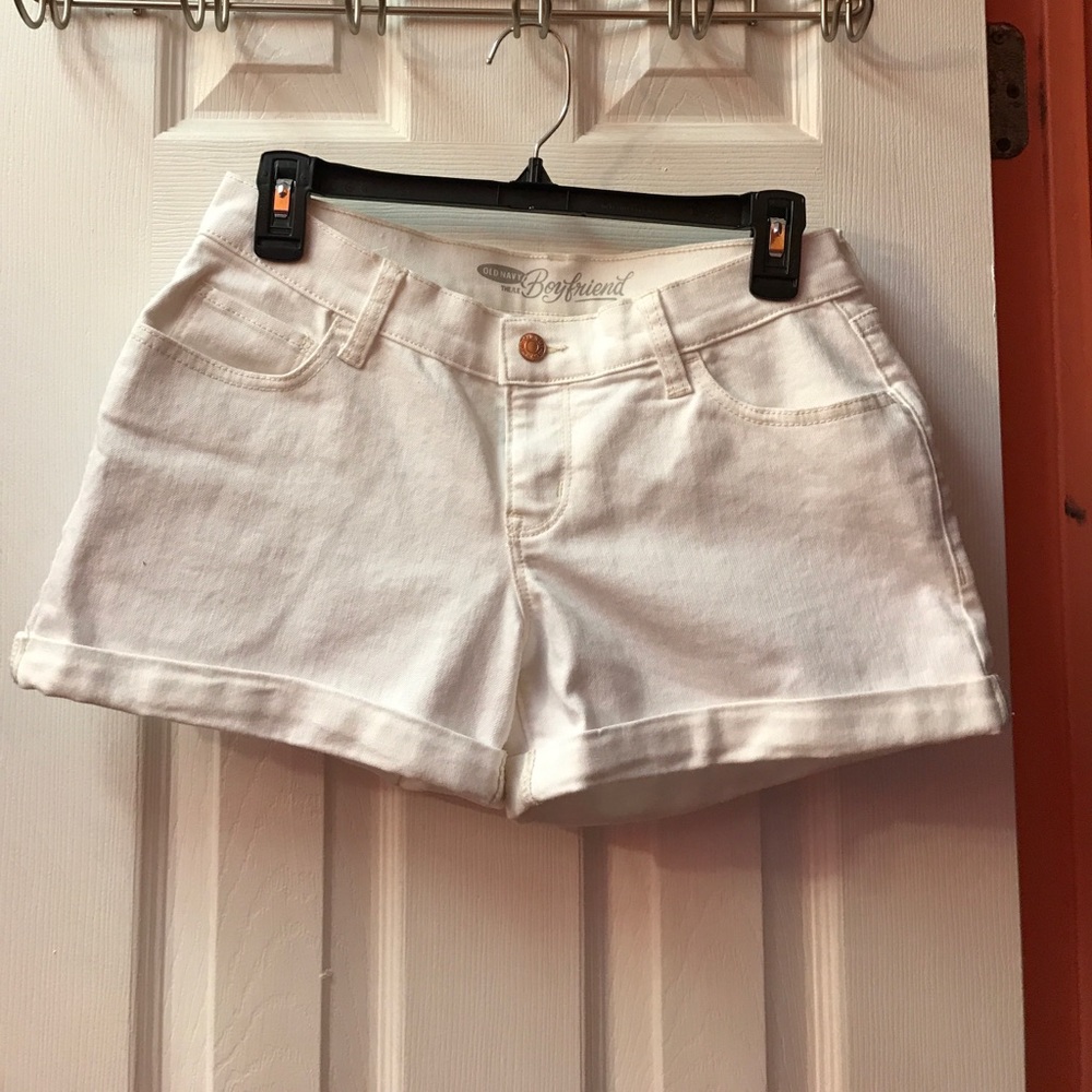 White shorts from Old Navy