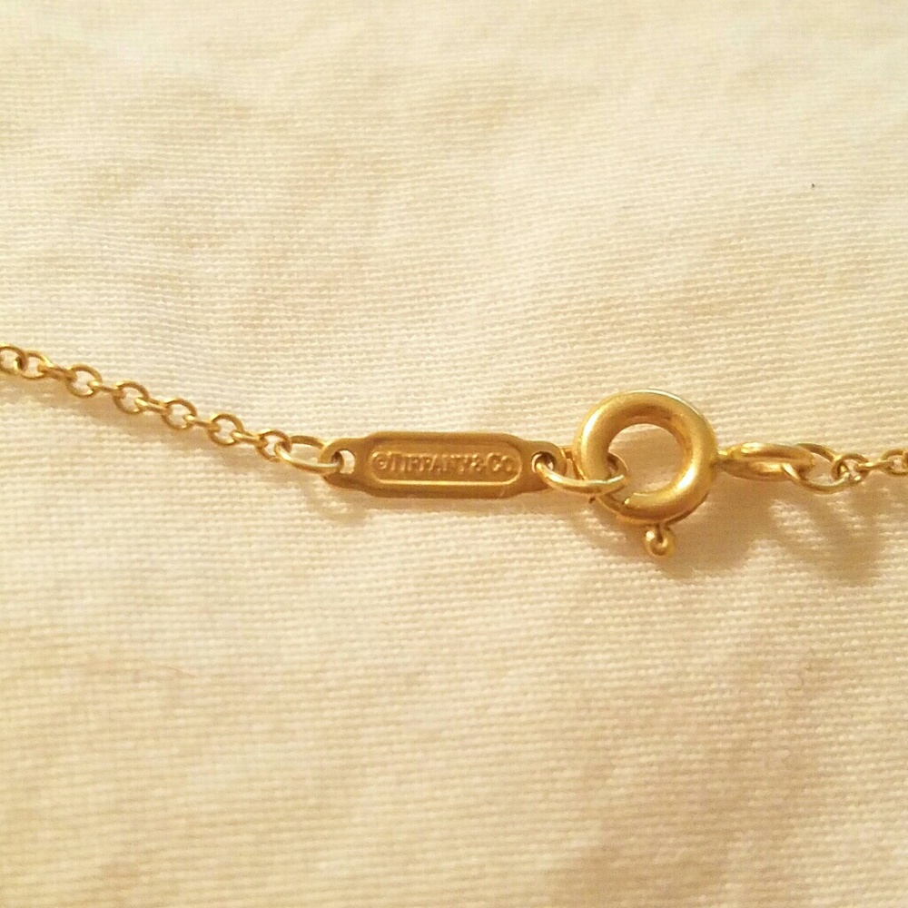 Authentic tiffany & co 16" yellow gold necklace