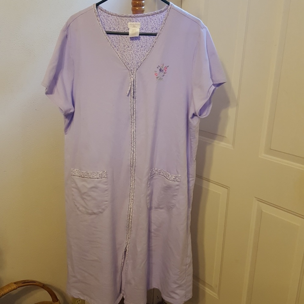 Lavender zip up robe