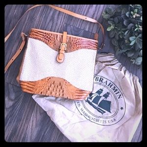 Brahmin leather and canvas