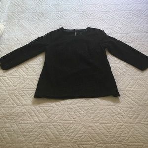 J. Crew Lace Quarter Sleeve Top