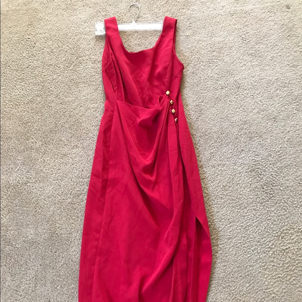 Red formal dress