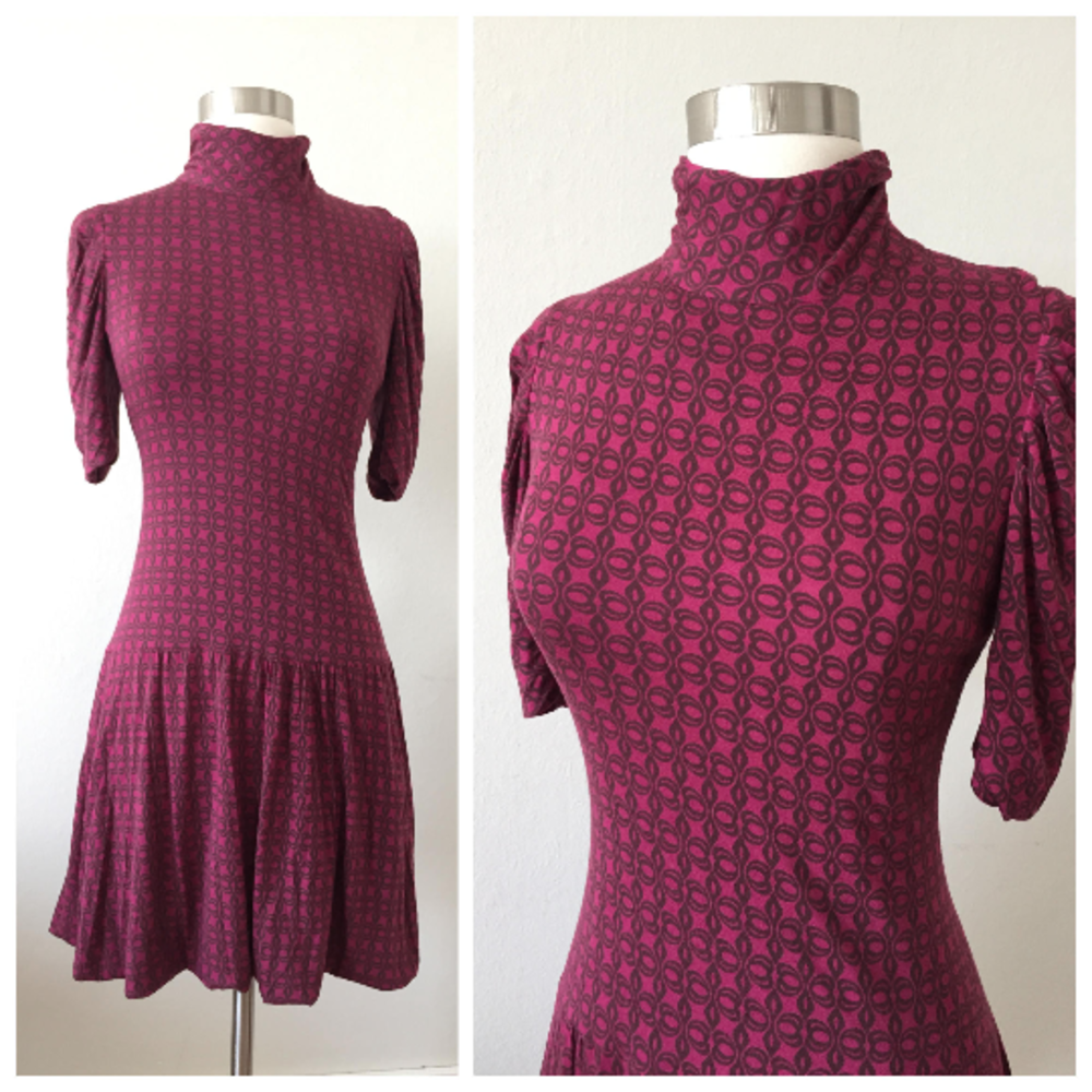 Bohemian classy elegant chic novelty print dress