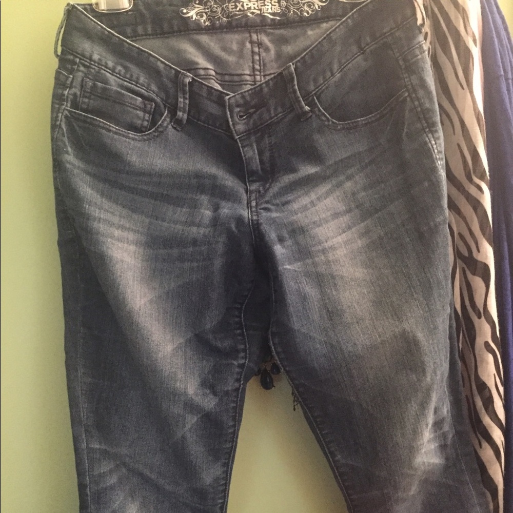 Express Jeans, size 8, cropped flare
