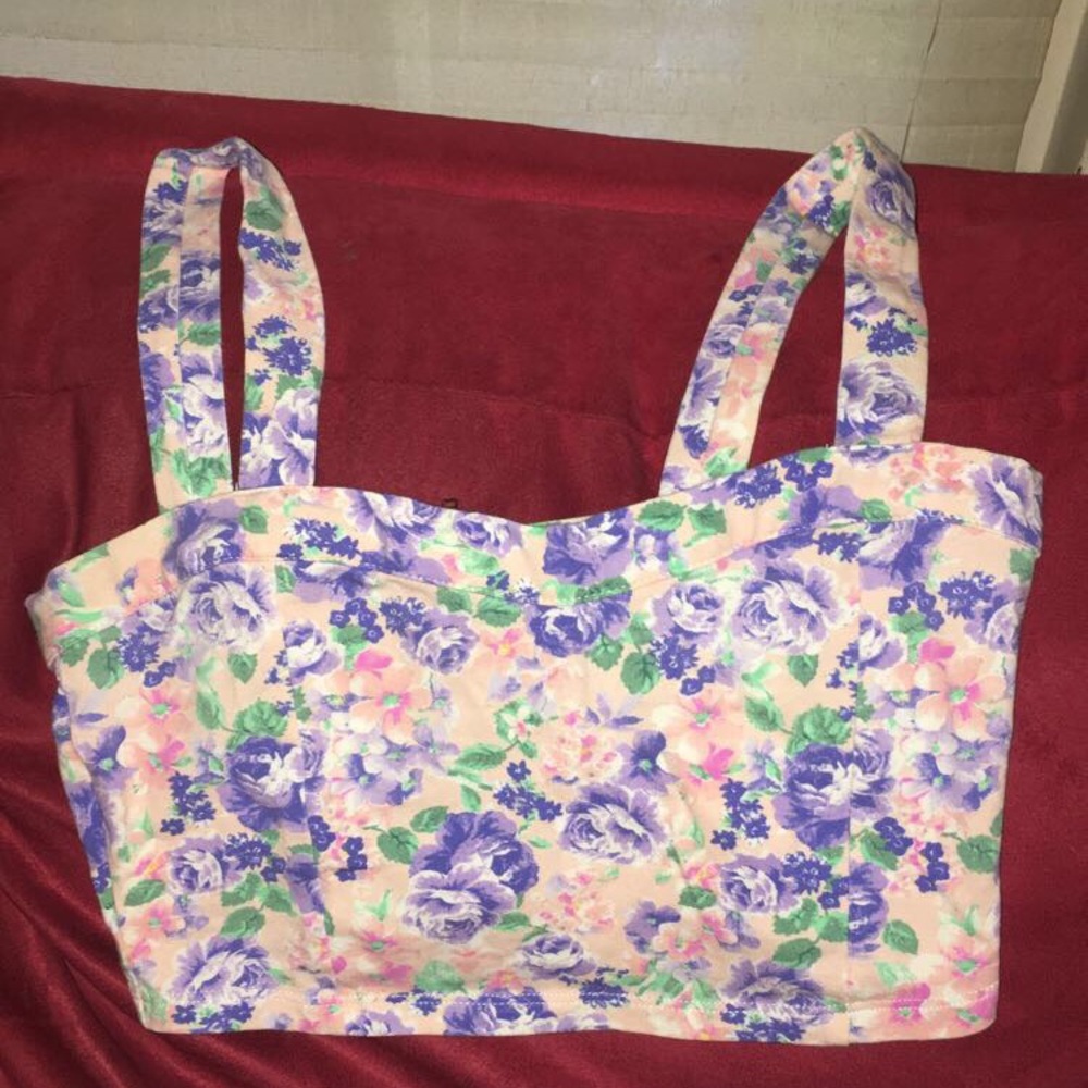 Floral print bralete
