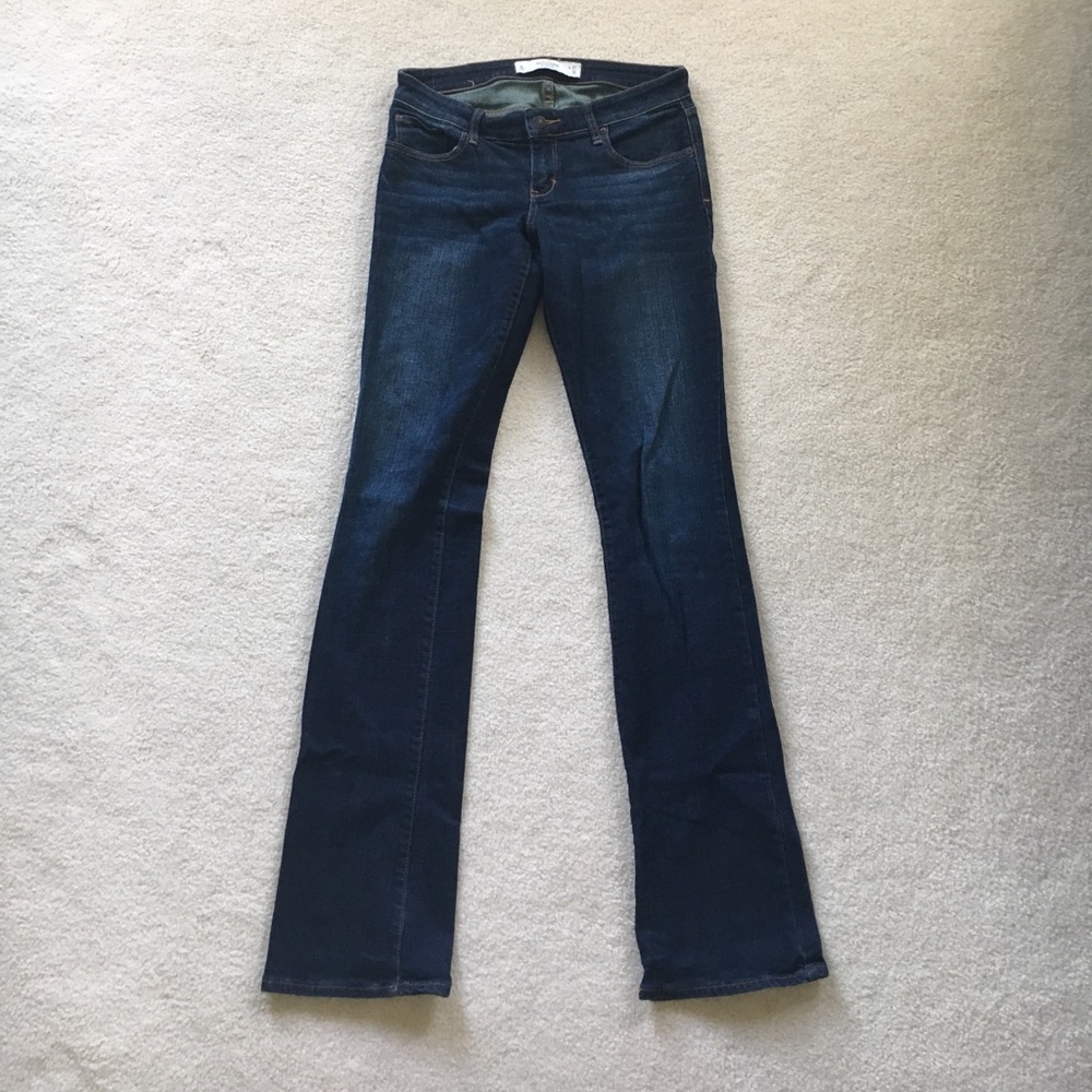 Abercrombie Dark Wash Bootcut Jeans - LONG