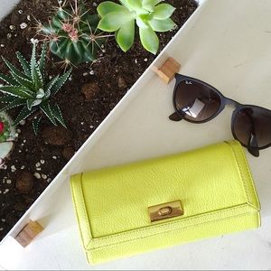 J.Crew Neon Yellow Wallet