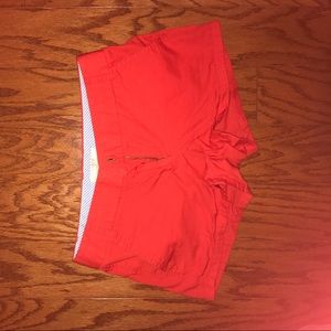 J. Crew red chino shorts