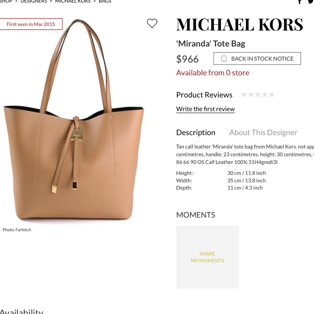 Miranda collection MK tote