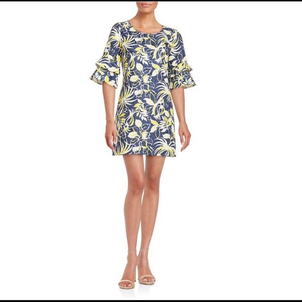 Anna Sui jacquard bell sleeve dress