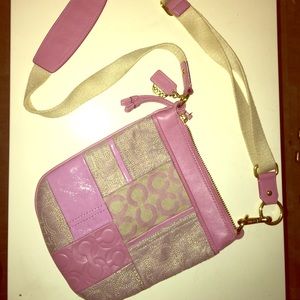 Authentic Coach Lilac Leather Patchwork Purse
