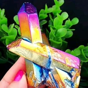 Gorgeous rainbow titanium, crystal aura, meditatio