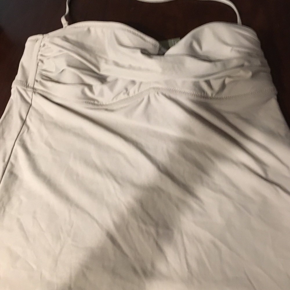 JCrew Tan bandeau tankini- NWT