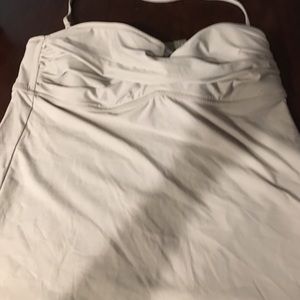 JCrew Tan bandeau tankini- NWT