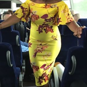 Pencil dress by True Violet
Scuba-style fabric