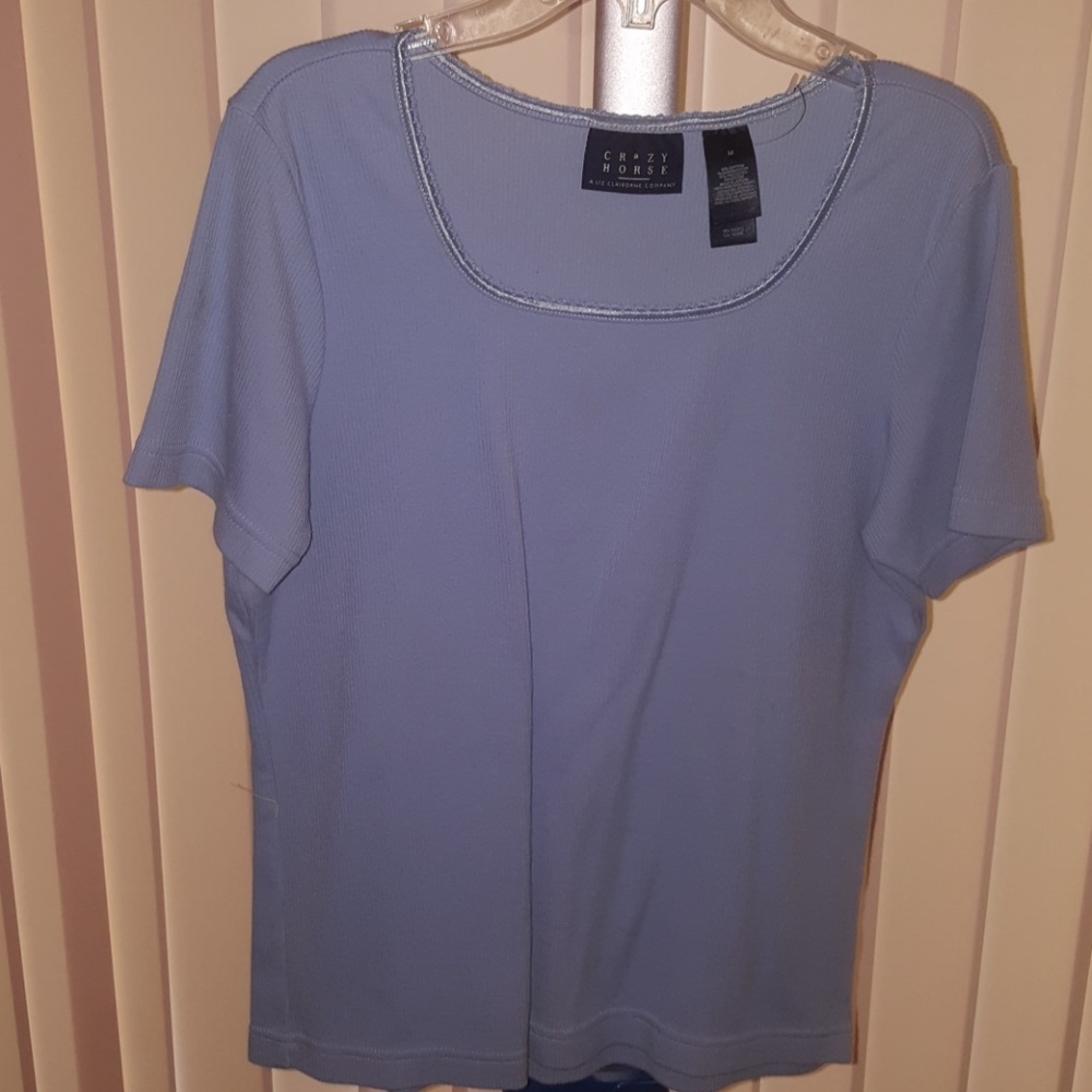 LIZ CLAIBORNE CRAZY HORSE SHORT SLEEVE SHIRT