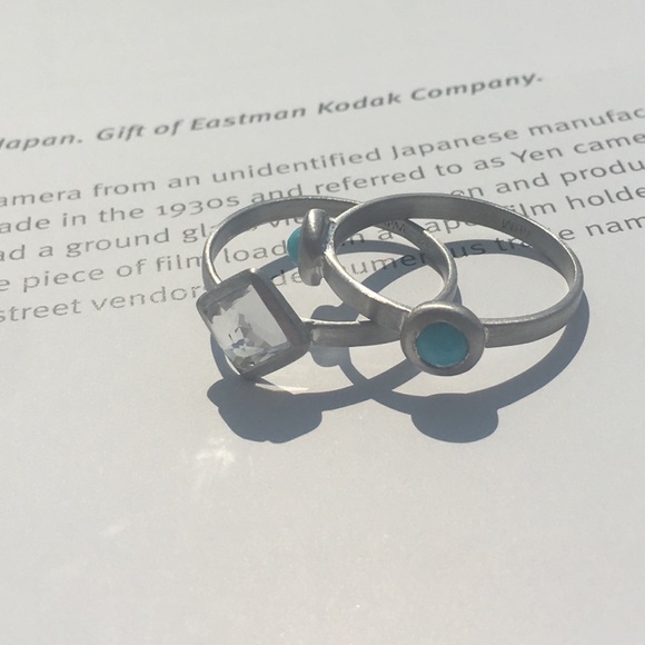 🆕Brushed Rhodium Plated 925 Sterling Silver Rings - Picture 4 of 5