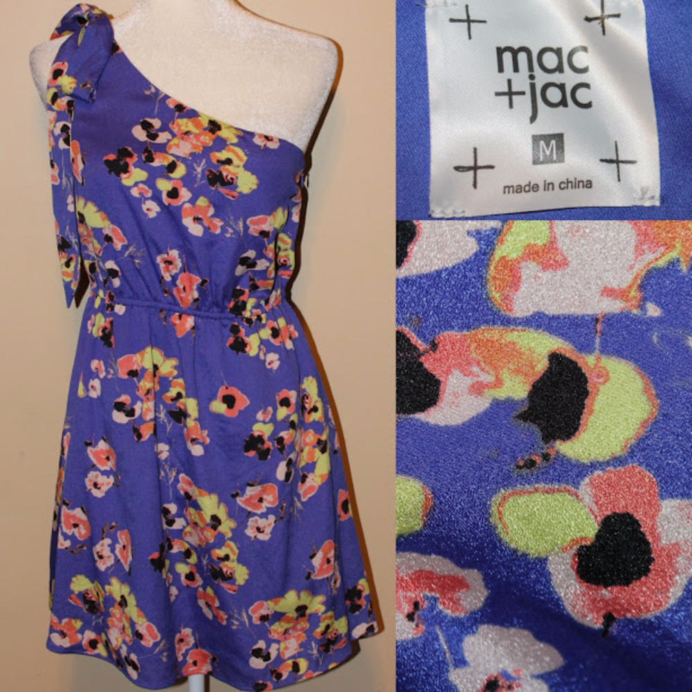 Mac+ Jac One Shoulder Floral Dress
