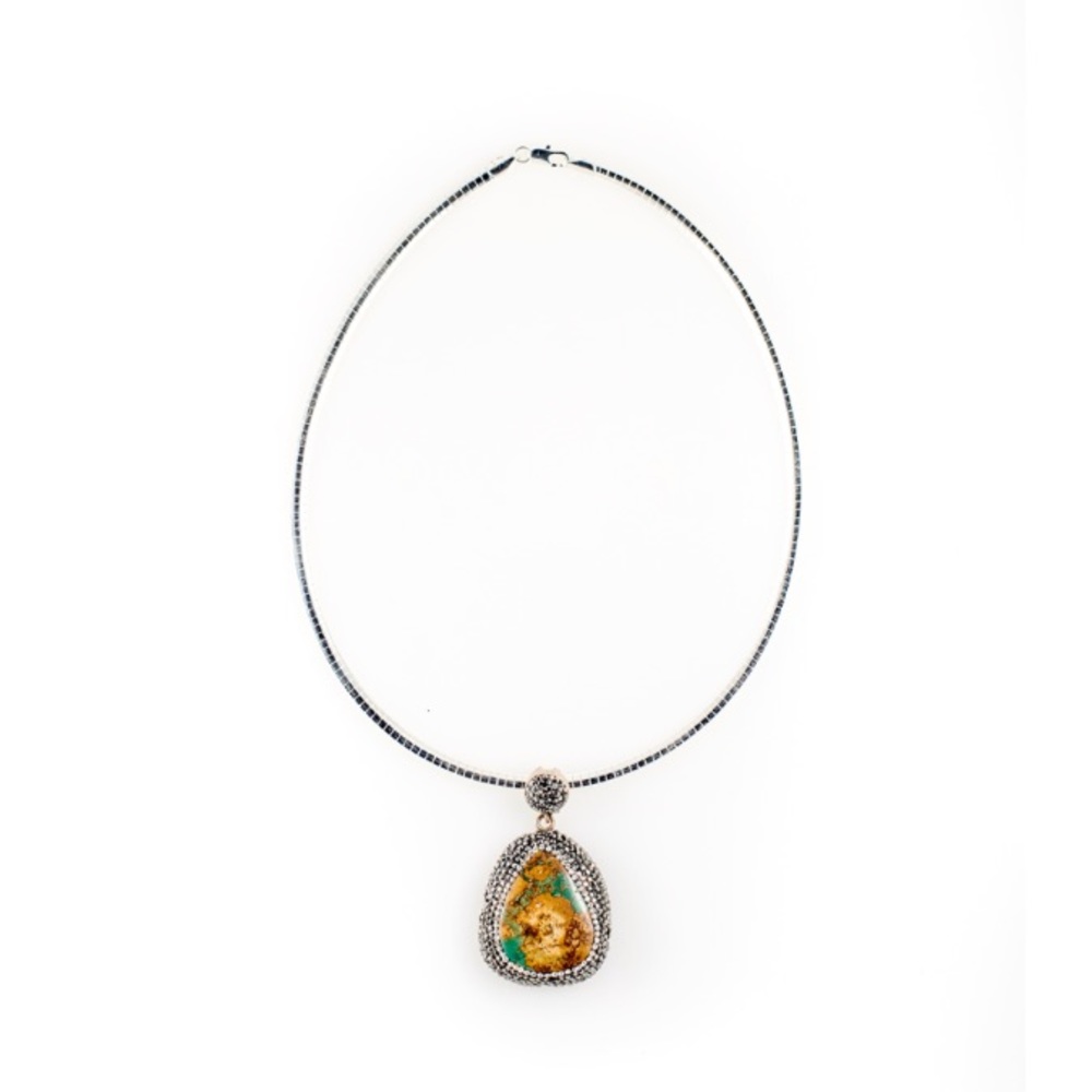 Multicolor Stone Pendant Necklace