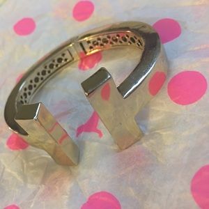 Gold open clutch bracelet