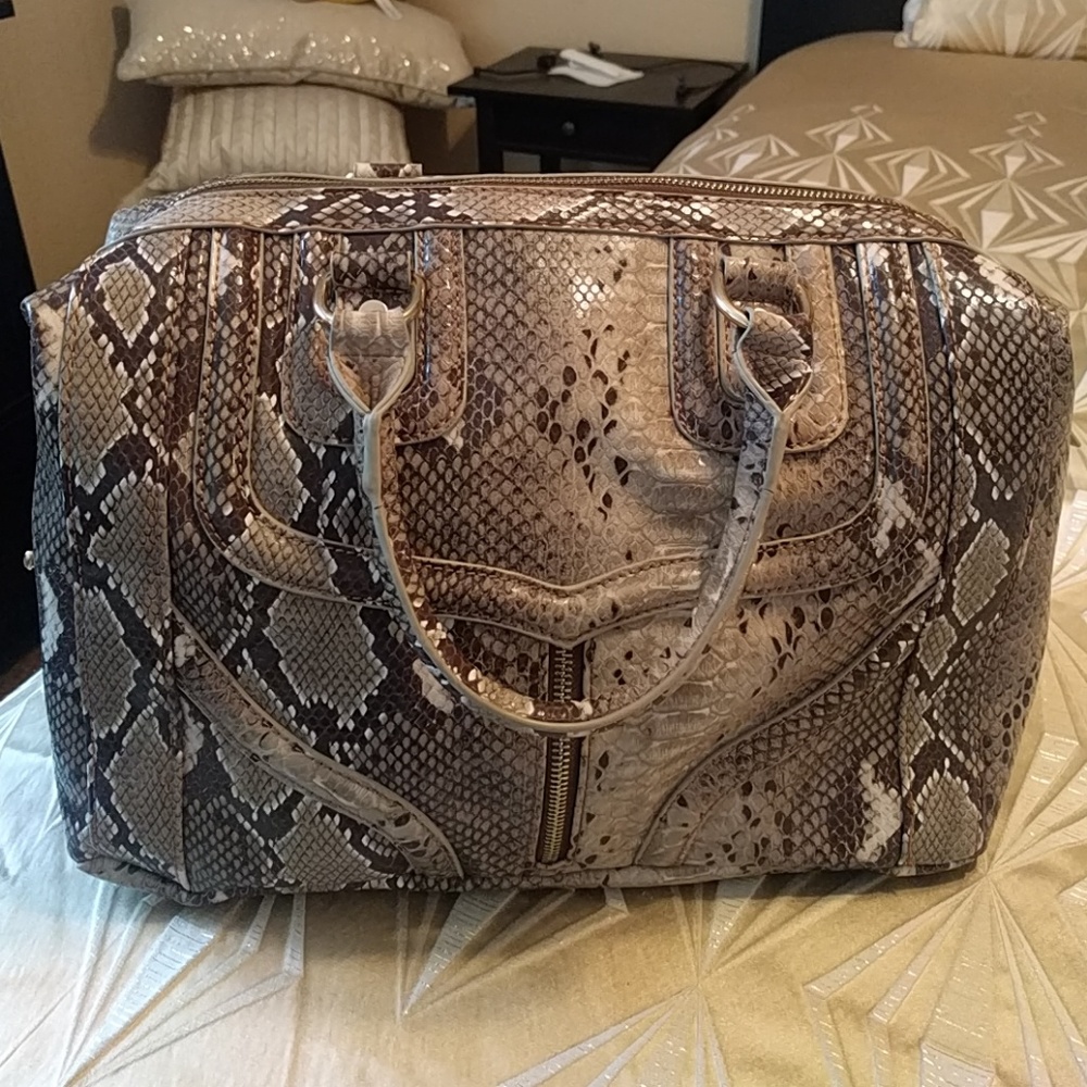 Faux Python/Snake Bag Satchel Crossbody