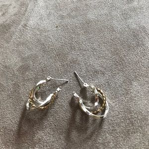 Gold and silver small hoop
