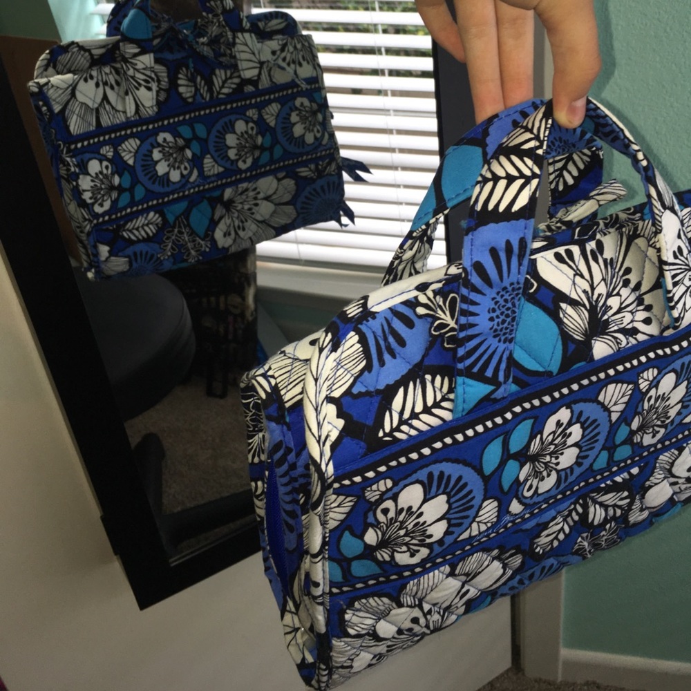Blue foldable Vera Bradley bag