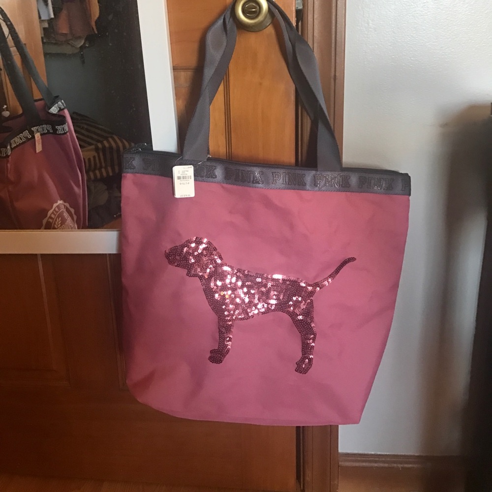 Pink tote bag