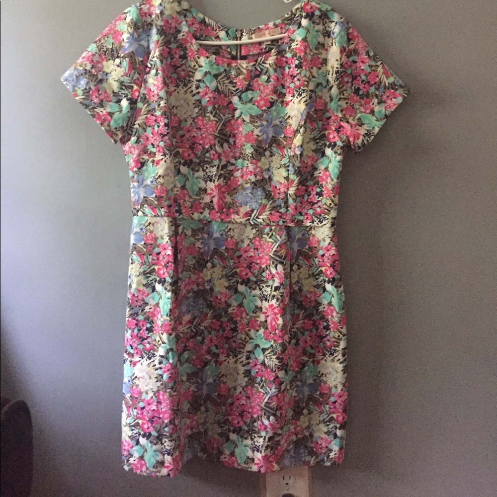 Tropical print dress