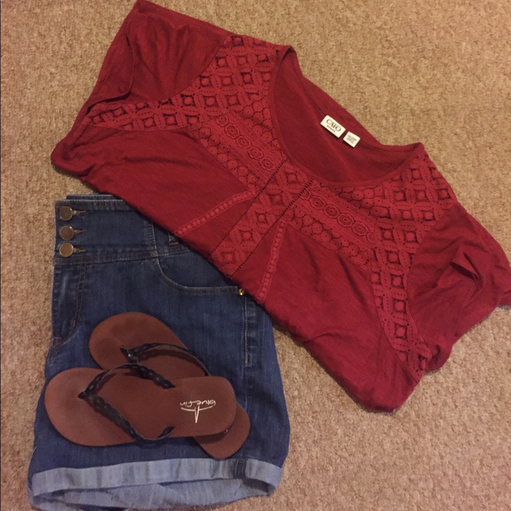 A red dress shirt