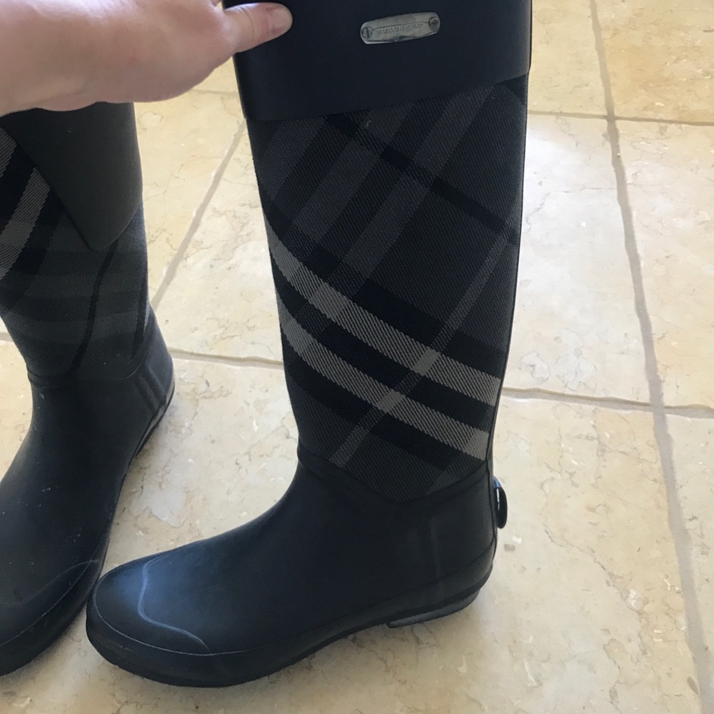 Burberry rain boots
