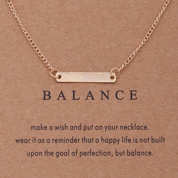 Jewelry - 🚨LAST ONE🚨 Dainty balance bar necklace gold NWOT