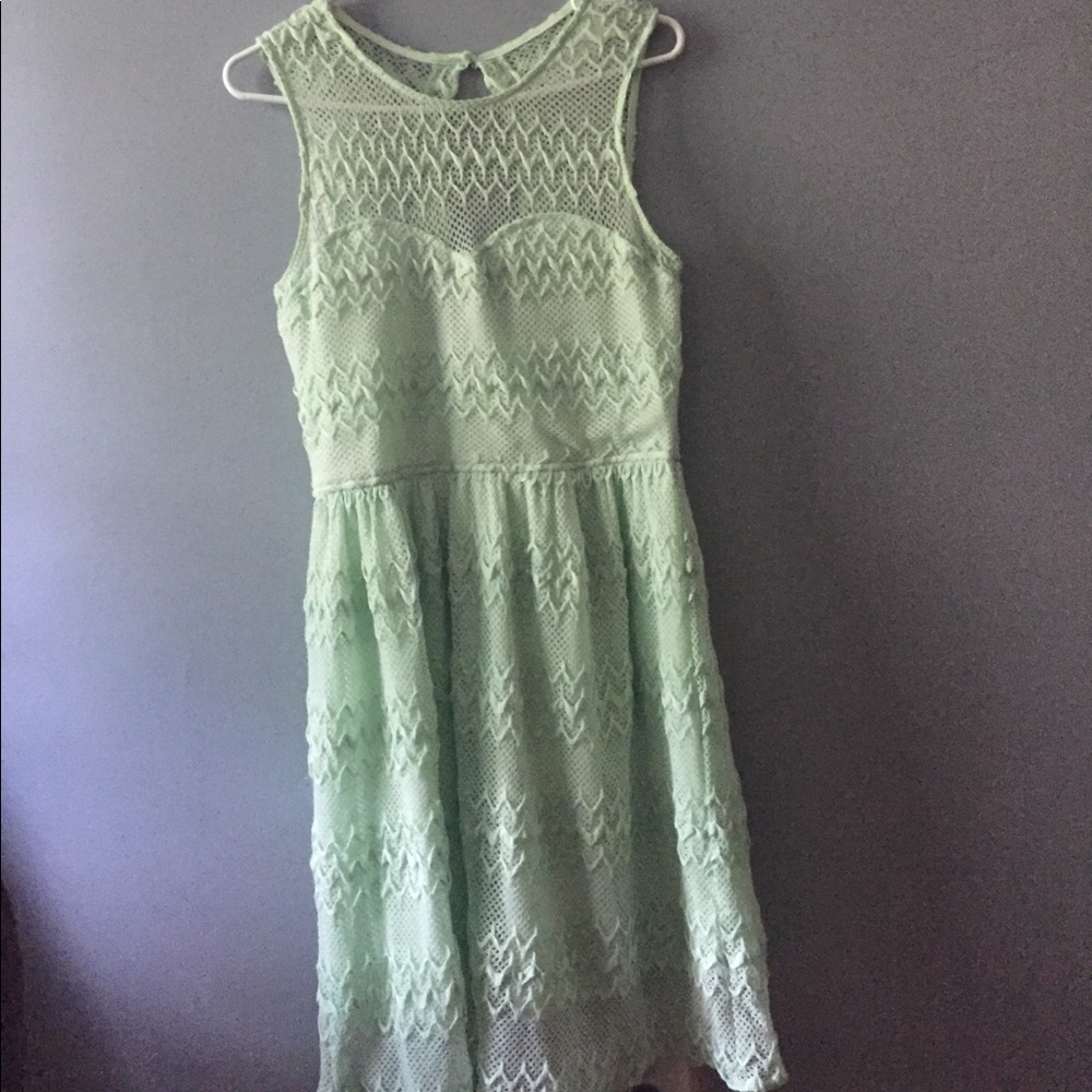 Mint green dress