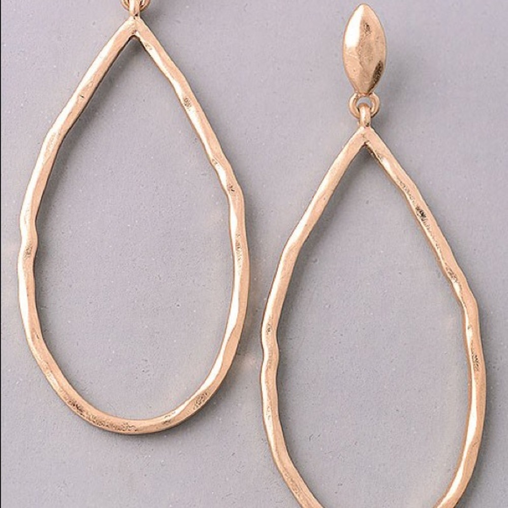 Hammered Drop Earrings