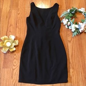 V Back Bowed Cocktail Dress