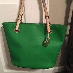 Bright green Michael Kors tote