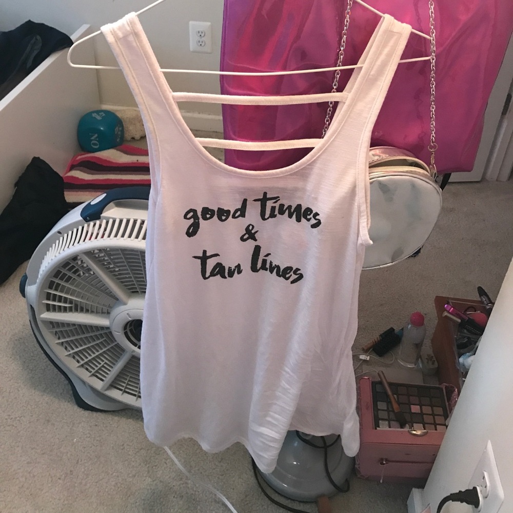 White flowy tank top