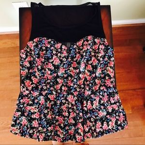 Cute find -Sexy Sheer Floral Tank by Exhilaration
