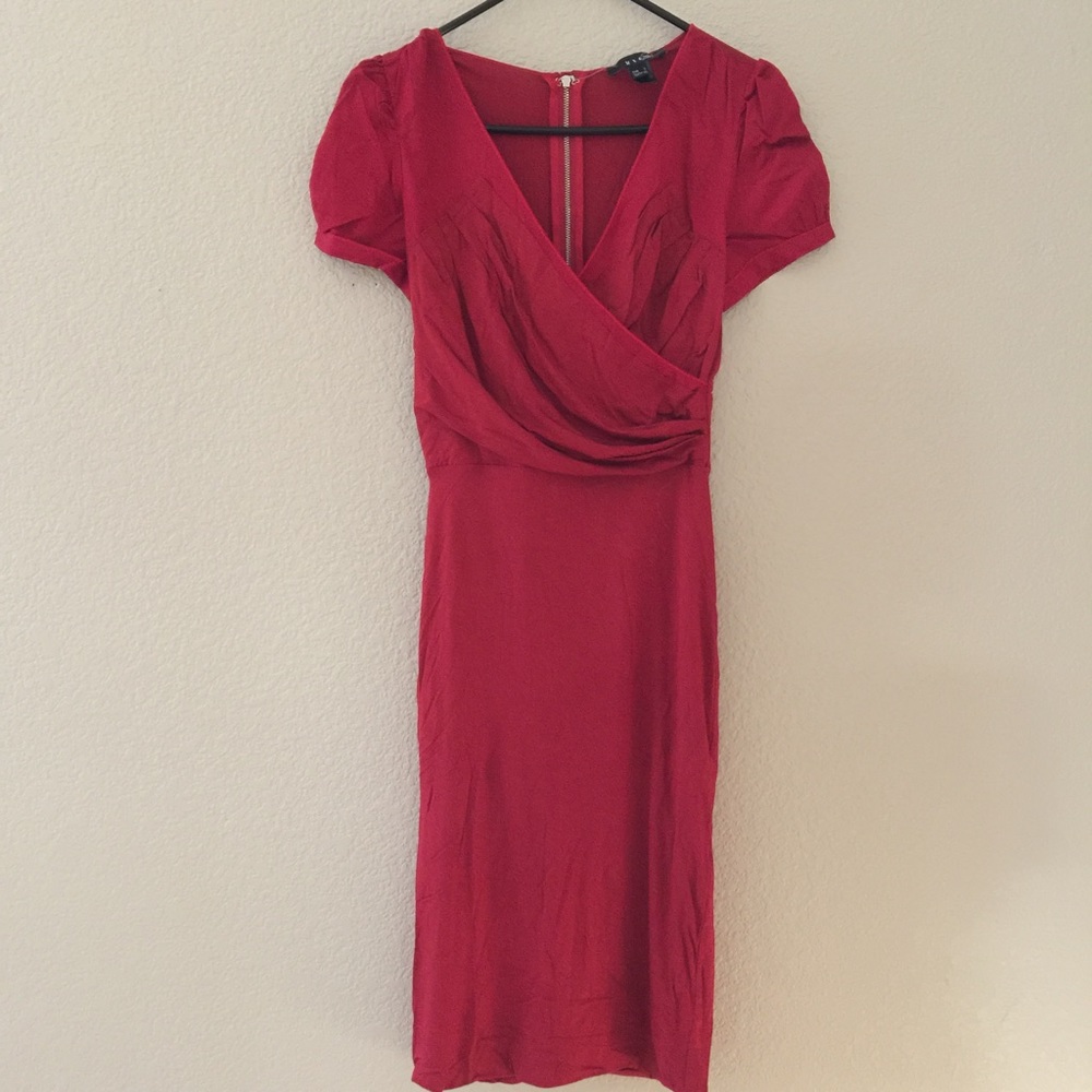 Mango red bodycon dress
