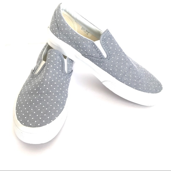 Vans Vans SlipOns Grey with White Polka Dots from A centsible_wear's