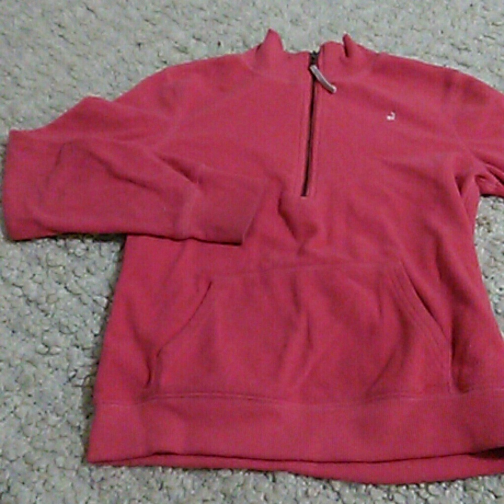 Girls pink zip neck sweater