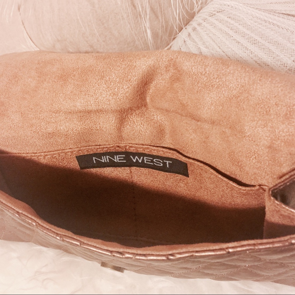 Nine West Bronze Quilted Leather Clutch - Picture 7 of 7