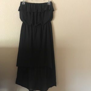 Black high low dress